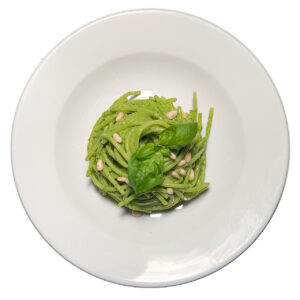 Spaghetti with pesto sauce