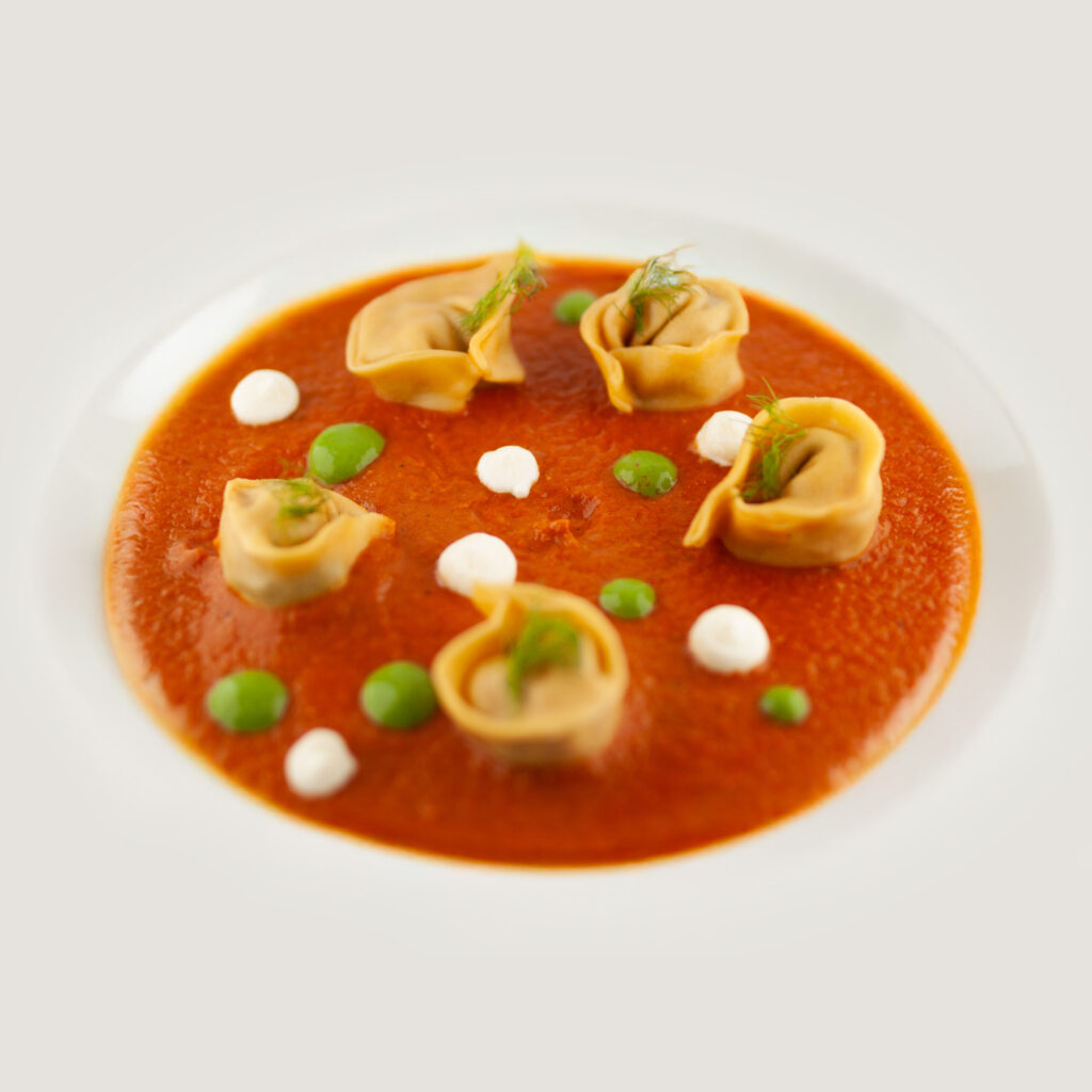 Cappellacci stuffed with aubergine parmigiana
